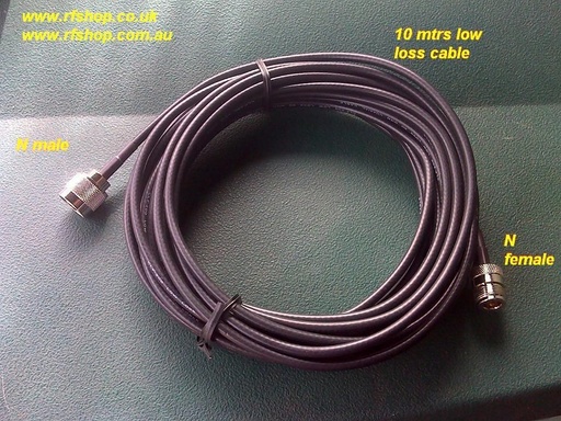 Cable Assembly, N Plug / N Male to N Jack / N Female, 200 series, 10m