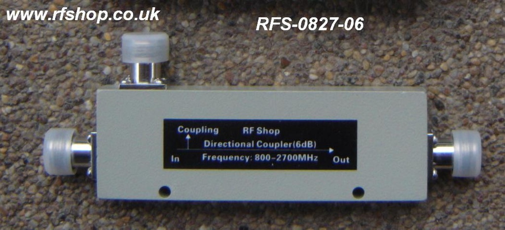 Acoplador Direccional Coaxial, N Connector, 6dB, 700MHz-2700MHz, RFS-0827-06