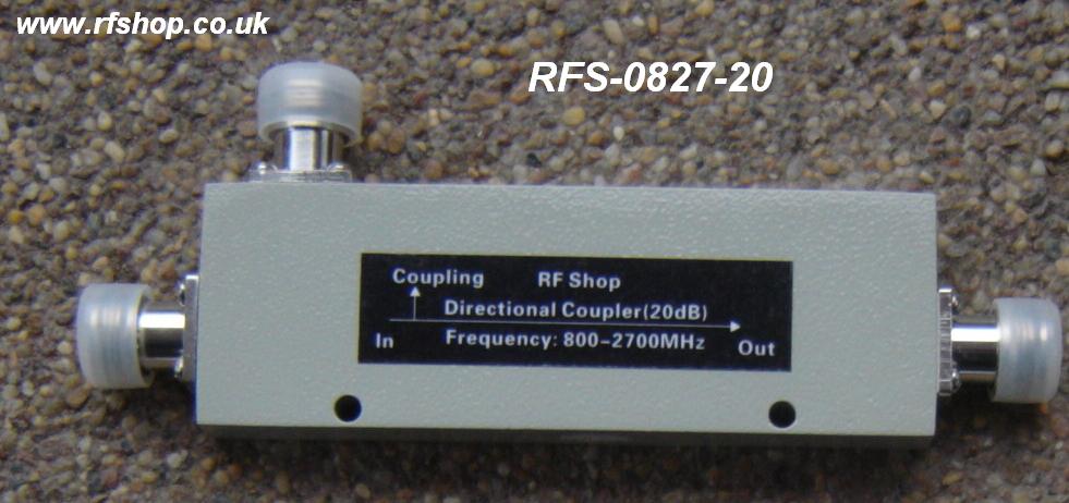 Coaxial Directional Coupler, N Connector, 20dB, 700MHz to 2700MHz, RFS-0727-20