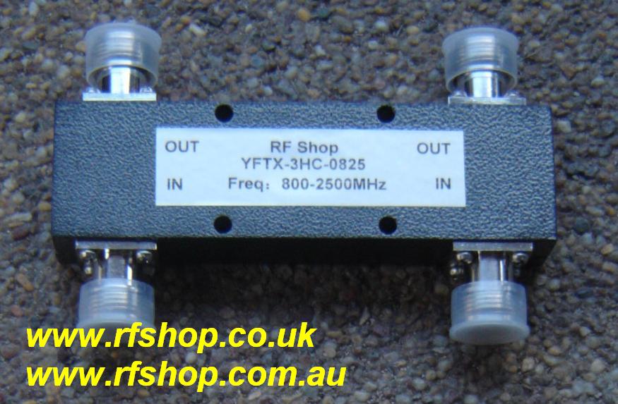 Directional Coupler, High Power 3dB, 800-2500 MHz, N connectors, DCS-YFTX-3HC-0825