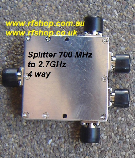 Coaxial Splitter, 700MHz to 2.7 GHz 4 way Splitter, N Jack connector