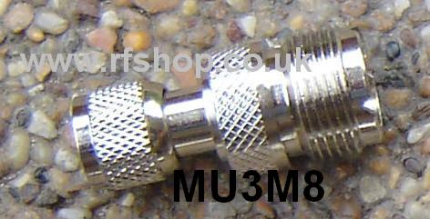 [AD-MU3MU8] Adaptador Mini UHF macho - Mini UHF hembra