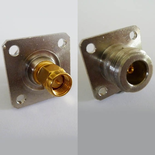 [AD-A3N8-P4] Adapter SMA male to N female - 4 Flange