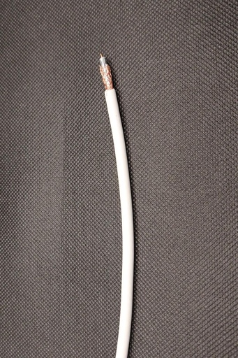 [RG58] Coaxial Cable, RG58, PVC WHITE, PRICE PER METRE