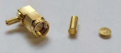 [CH-AP-316-RA] Connector SMA Plug, SMA Male, Right Angle, RG316
