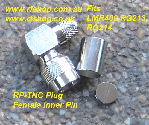 [CH-RTP-400-RA] Connector TNC Reverse Polarity Plug (female pin), Right Angle, LMR400