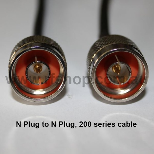 [N30N30-200-500] Cable Assembly, N Plug / N Male to N Plug / N Male, 200 series, 0.5m