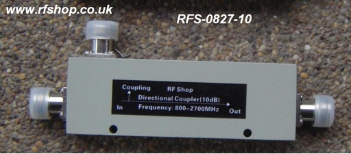[RFS-0827-10] Coaxial Directional Coupler, N Connector, 700-2700 MHz, 10dB