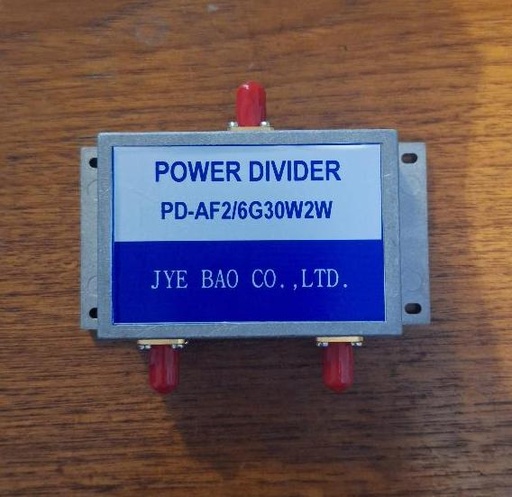 [PD-AF2/6G30W2W] Coaxial Splitter, 2-6GHz, 30W, 2 way Splitter, SMA Jack connectors 