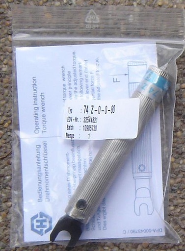 [74_Z-0-0-80] Torque Wrench, Huber Suhner, 7mm, 1.95NM, For Hermetic SMA Connectors  